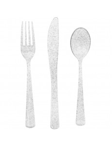 Talheres Glitter Prateado